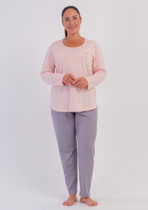 Piżama Damska Vienetta Blush Crown, Różowy, r. 1XL-4XL