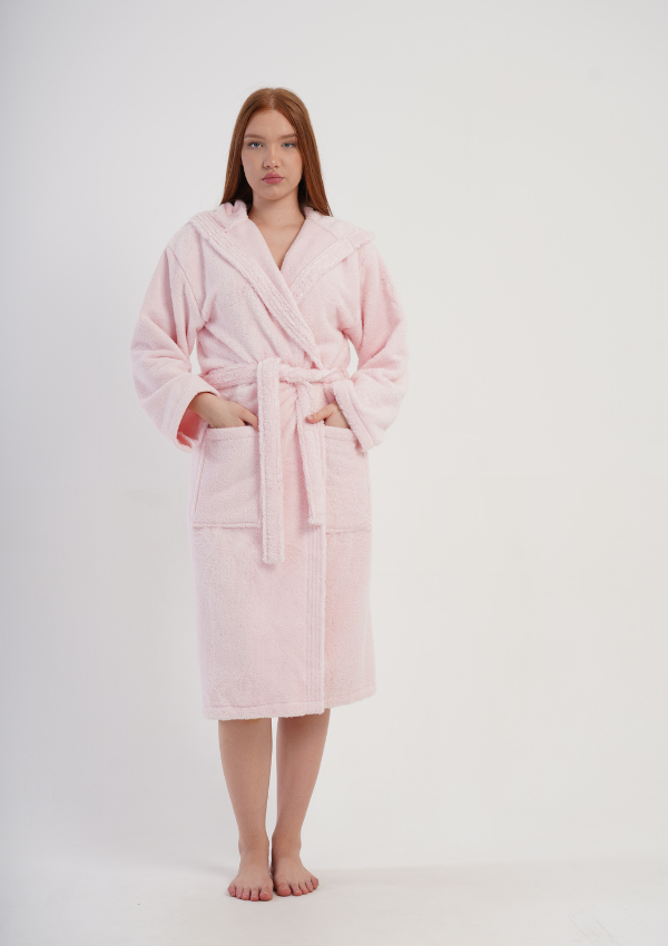 Szlafrok damski Vienetta Pink Dreams, Różowy, r. M-XL