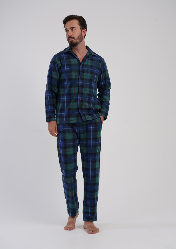 Piżama Męska Vienetta Warm Navy, Granatowy, r. M-XXL