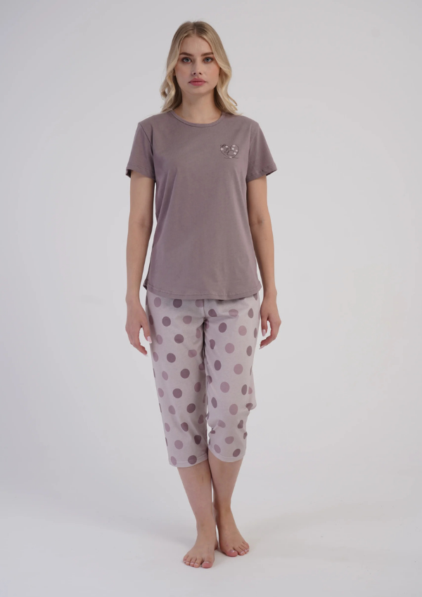 Piżama Damska Vienetta Rosy Dots, Różowy, r. L-XXL