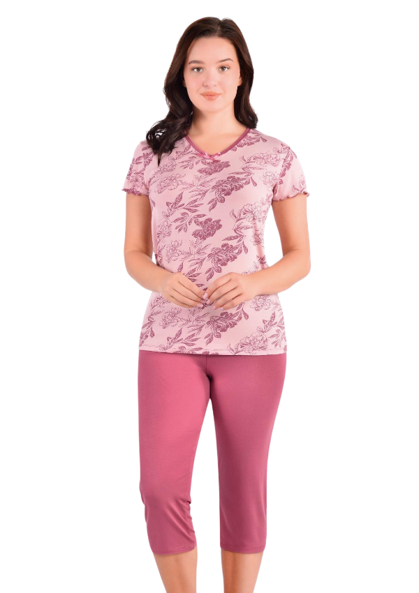 Piżama damska Rose Melody, Różowy, r. M - 3XL