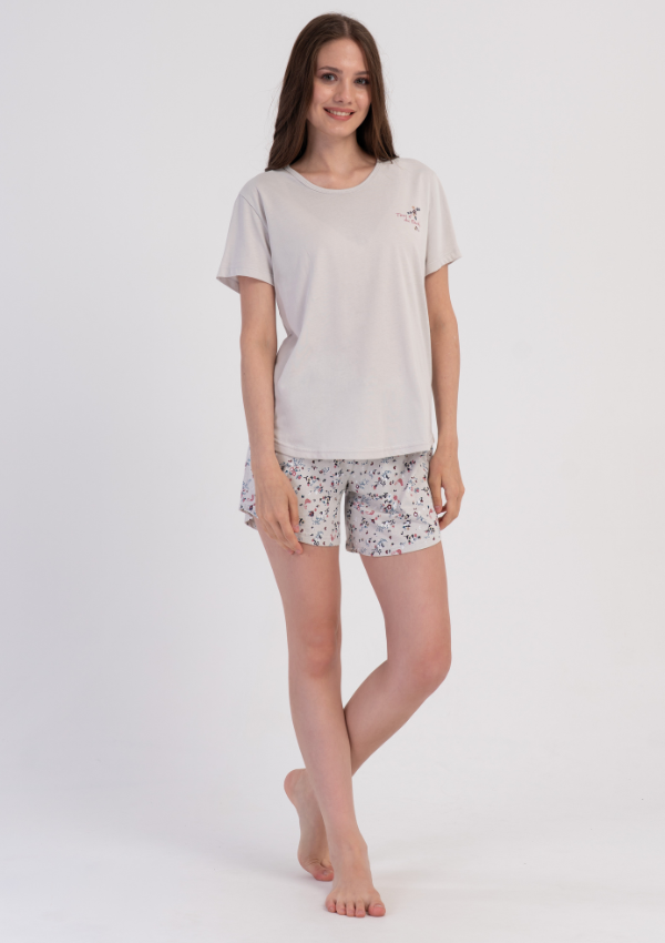 Piżama Damska Vienetta Silver Colorful, Szary, S-XL
