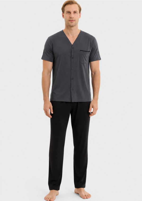 Piżama Męska Graphite Classic, Szary, r. M-XL