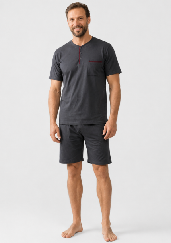 Piżama Męska Graphite Comfort, Szary, r. M-XL