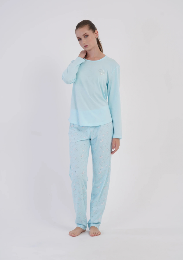 Piżama Damska Vienetta, Blue Moonlight, Niebieski, r. M-XXL