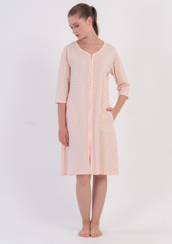 Szlafrok damski Vienetta Pink Pearl, Różowy, r. M-XXL