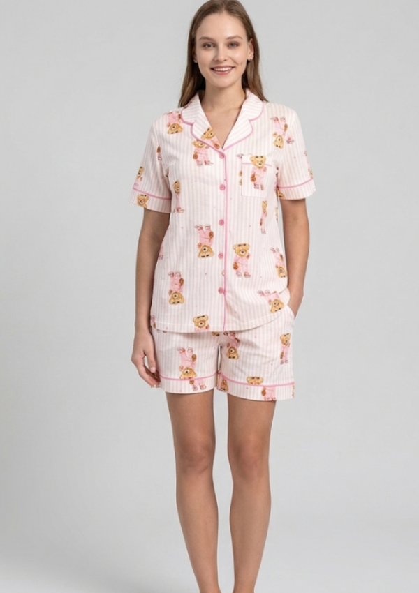Piżama Damska Bear Dream, Różowy, M-XL