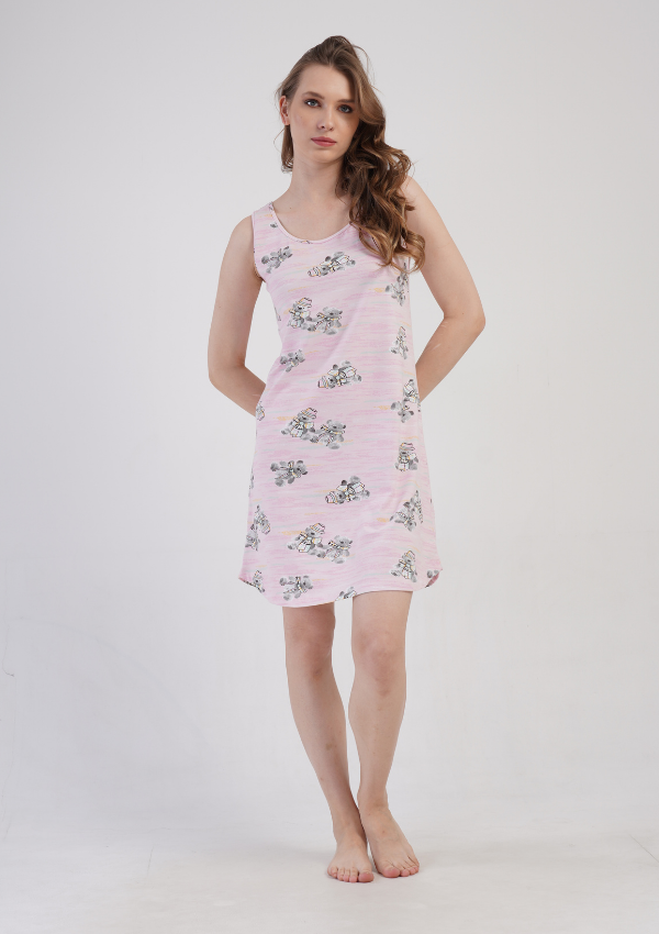 Koszula Nocna Vienetta Bear Dreams, Różowy, r. S-XL