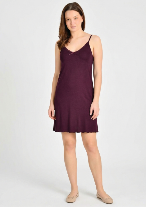 Koszula Nocna Wine Dream, Burgundowy, r. M - 2XL