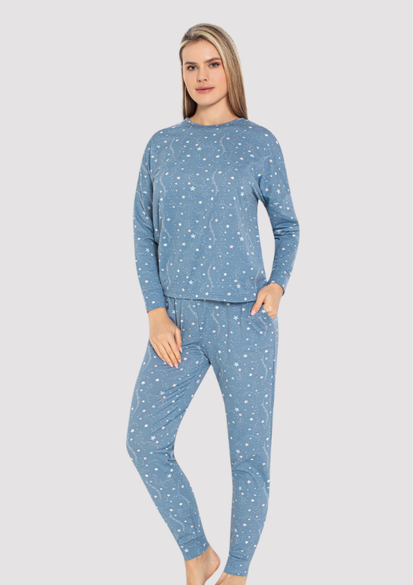 Piżama Damska Sky Calm, Niebieski, r. M-XXL