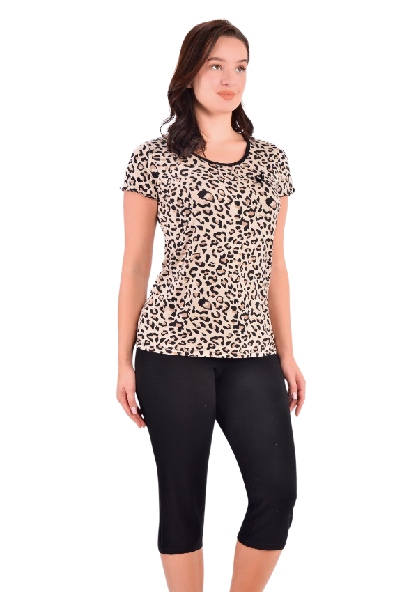 Piżama damska Wild Comfort, Beżowy, r. M - 3XL