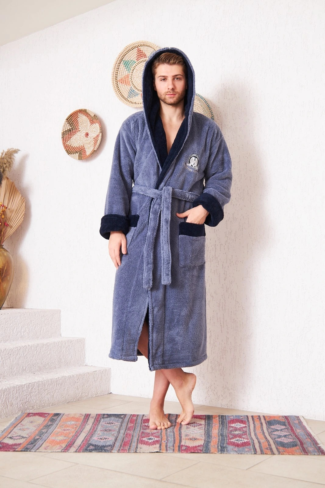 Szlafrok męski Gentlemen Luxe Grey, szary, r. M-XL image 0