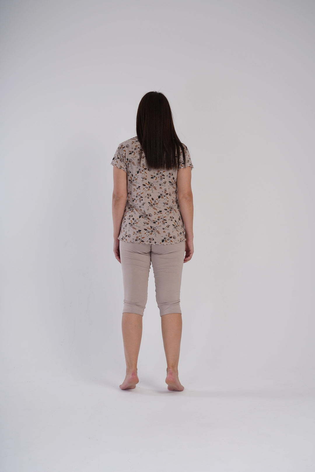 Piżama Damska Vienetta Vintage Beige, Beżowy, r. 1XL-4XL image 5