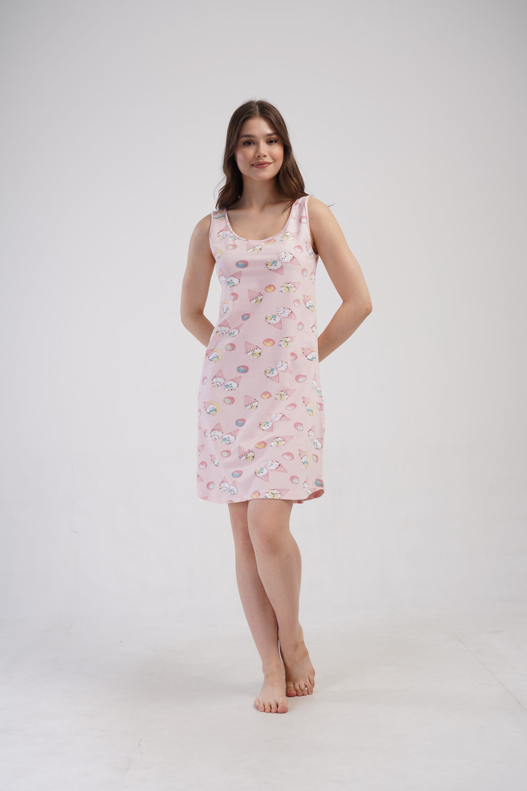 Koszula Nocna Vienetta Pink Dreams, Różowy, r. S-XL
