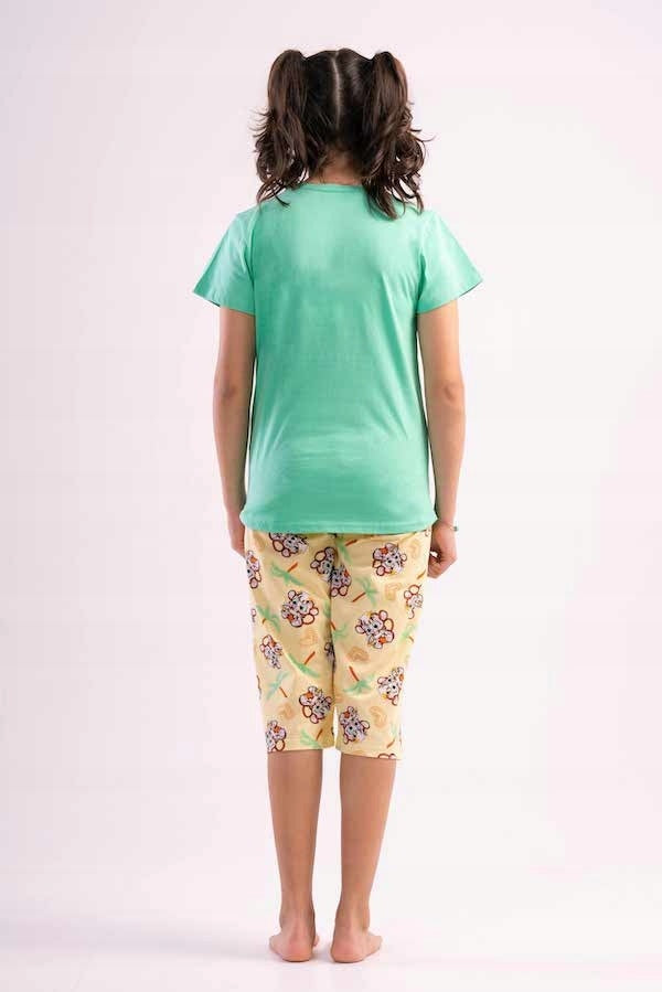 Piżama Dziewczęca Vienetta, Positive Energy, Zielona, r. 110-122