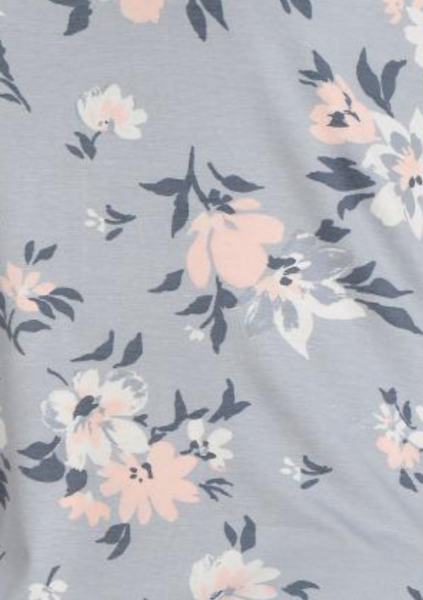 Koszula Nocna Comfort Bloom, Szary, r. 2XL - 5XL