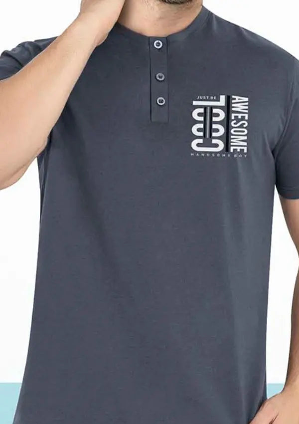 Piżama Męska Cool, Szary, r. M-XL