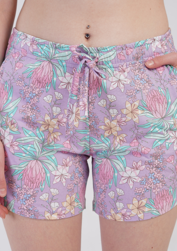 Shorty Damskie Vienetta Floral Shorts, Różowy, r. M-XXL