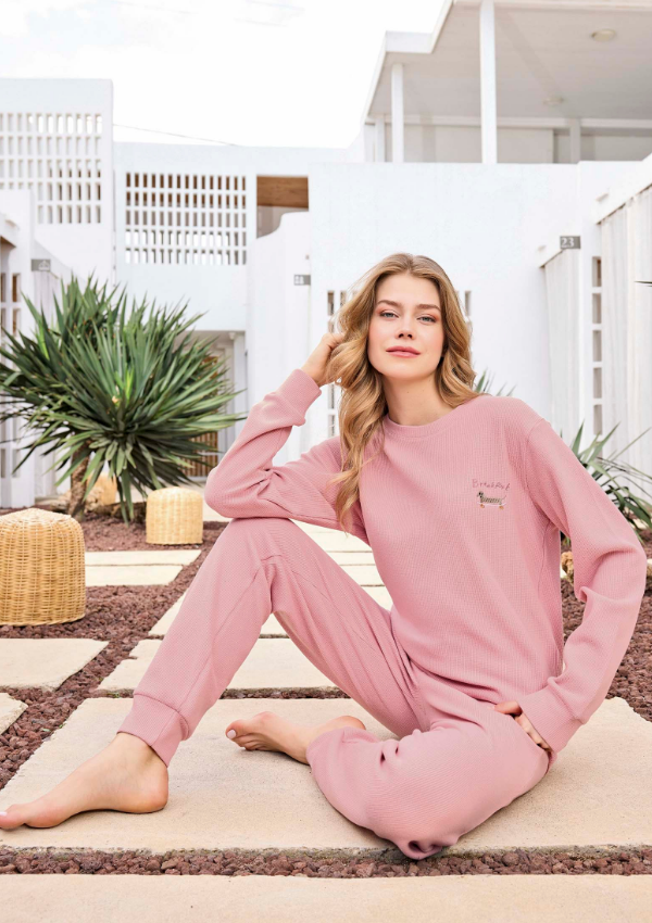 Piżama Damska Pinky Dream, Różowy, r. M-XL