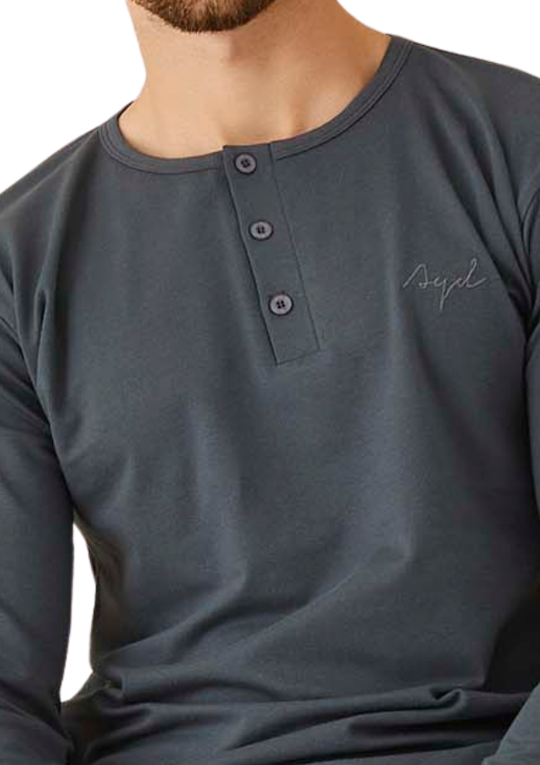 Piżama Męska Night Comfort, Grafitowy, r. M-XL