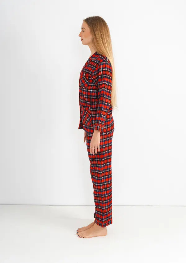 Piżama Damska Formax Plaid Comfort, Czerwony, r. S-XXL