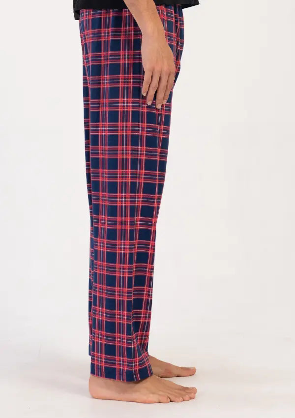 Spodnie męskie długie Red Grid, Czerwony r. 1XL-4XL