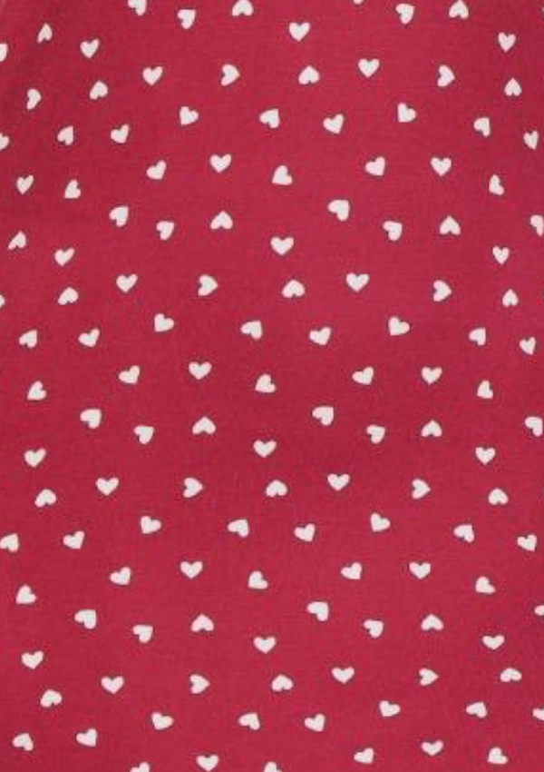 Koszula Nocna Nightdress Hearts, Bordowy, r. M - 2XL