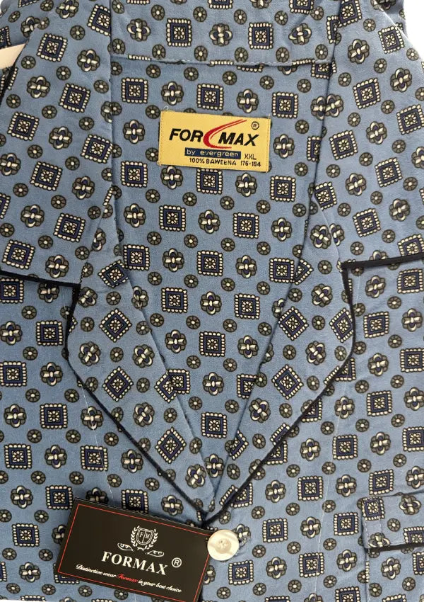 Piżama Męska Vienetta, Blue Vibes, Niebieska, r. M-5XL