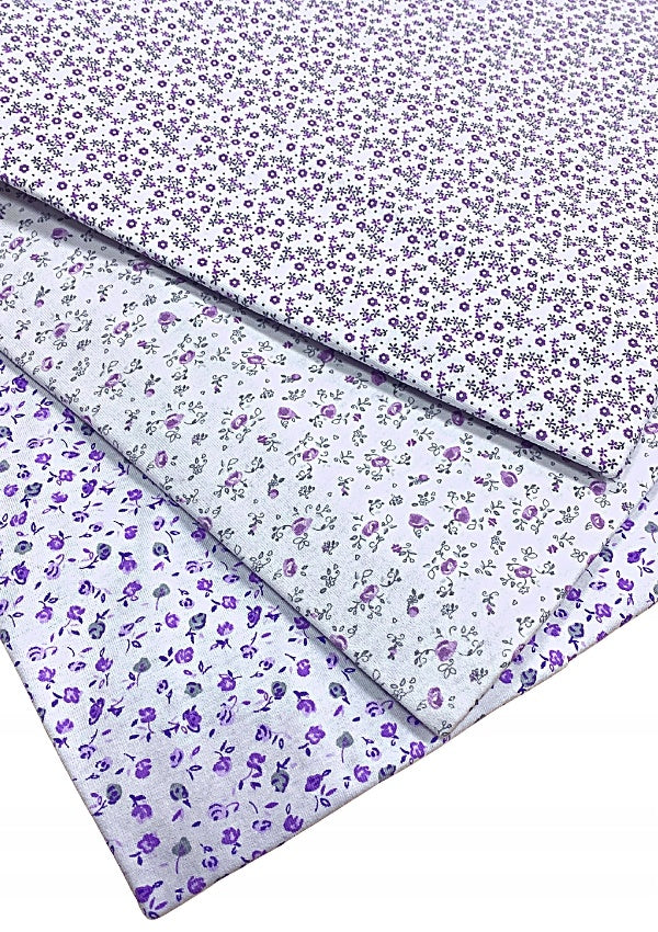 Koszula Nocna Vienetta, Purple Flowers, Biała, r. L-XXXL