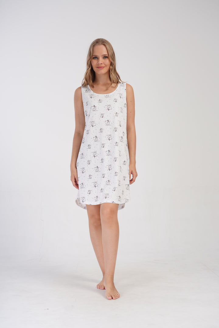 Koszula Nocna Vienetta Kitty Dream, Ecru, r. M-XXL