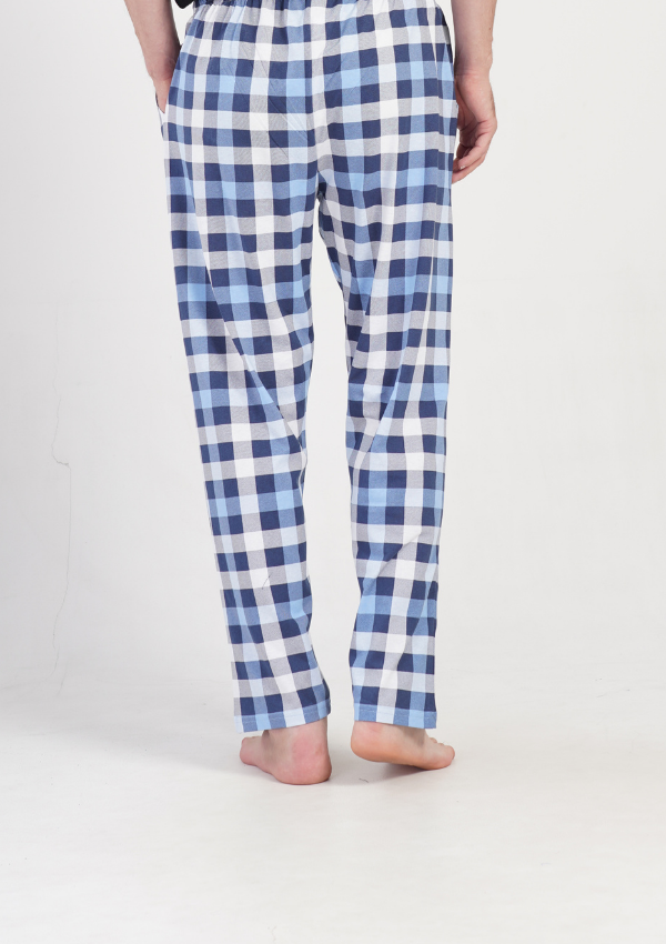 Spodnie męskie Vienetta Comfort Check, Niebieski, r. M-XXL