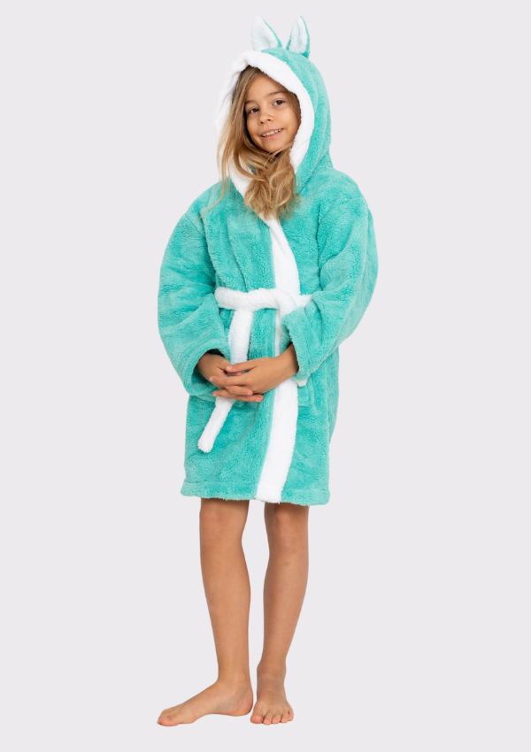 Szlafrok Dziecięcy Honey Bunny Mint, miętowy, r. 110-134