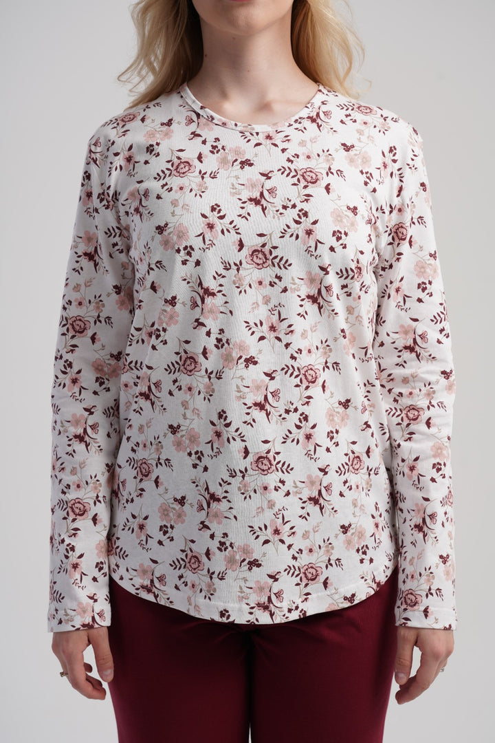 Piżama Damska Vienetta Floral Vibes, Biały, r. M-XXL