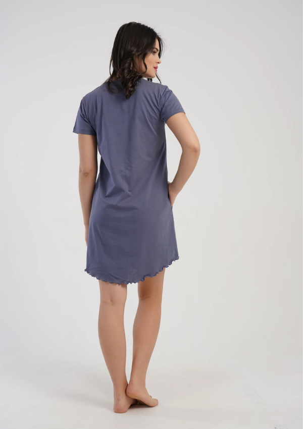 Koszula Nocna Vienetta Blue Soft, Niebieski, r. M-XXL