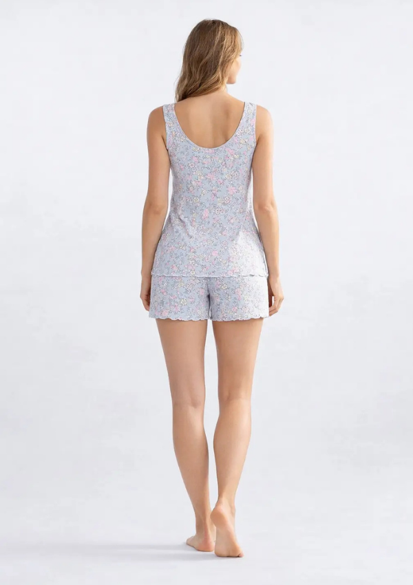 Piżama damska Grey Floral Set, Szary, r. M - XXL