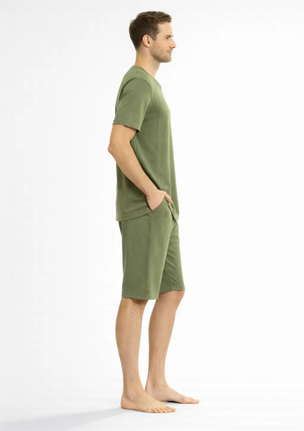 Piżama Męska Olive Bamboo Set, Zielony, r. M-XL