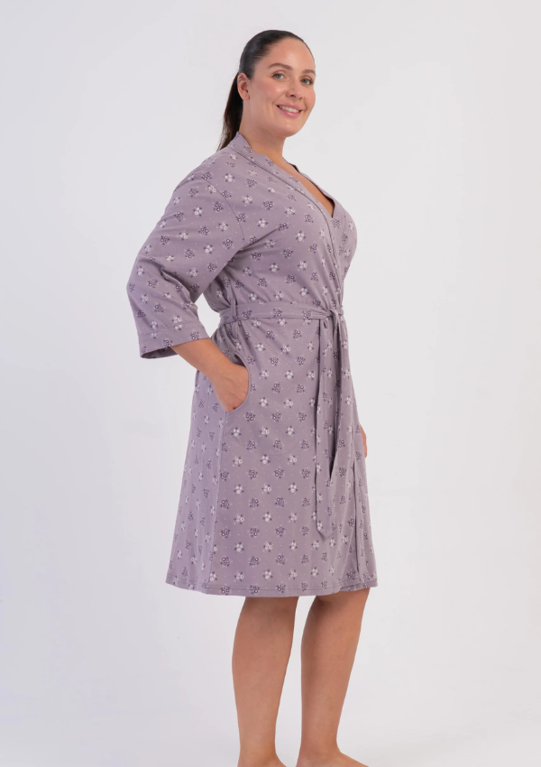 Szlafrok damski Vienetta Heather Blossom, Fioletowy, r. 1XL - 4XL