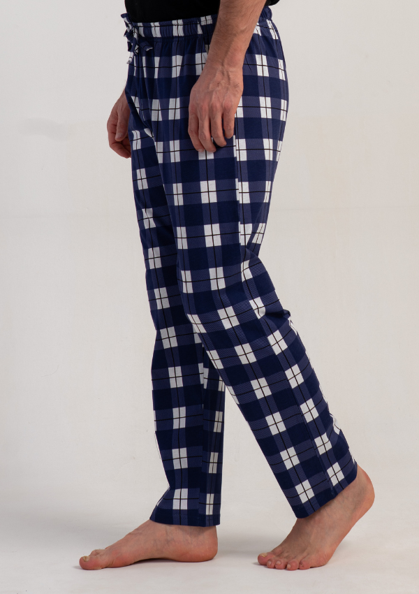 Spodnie męskie Vienetta Check Comfort, Niebieski, r. 1XL-4XL