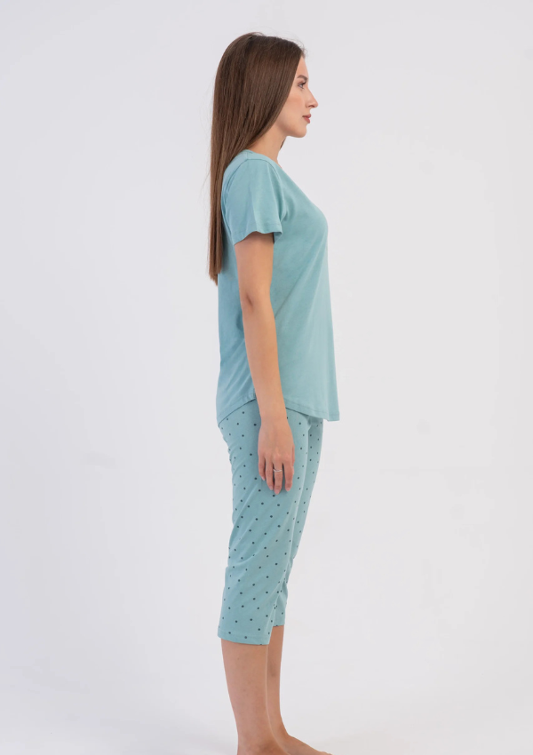 Piżama Damska Vienetta Deep Teal, Niebieski, r. M-XXL
