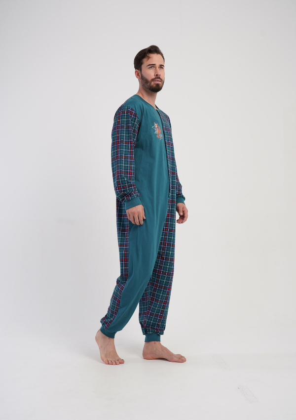 Kombinezon Męski Vienetta Night Check, Zielony, r. M - XXL