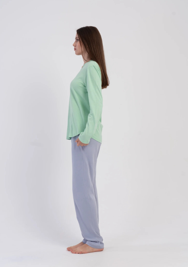 Piżama Damska Vienetta Mint Rainbow, Zielony, r. S-XL