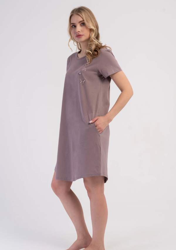 Koszula Nocna Vienetta Blush Flutter, Różowy, r. M-XXL