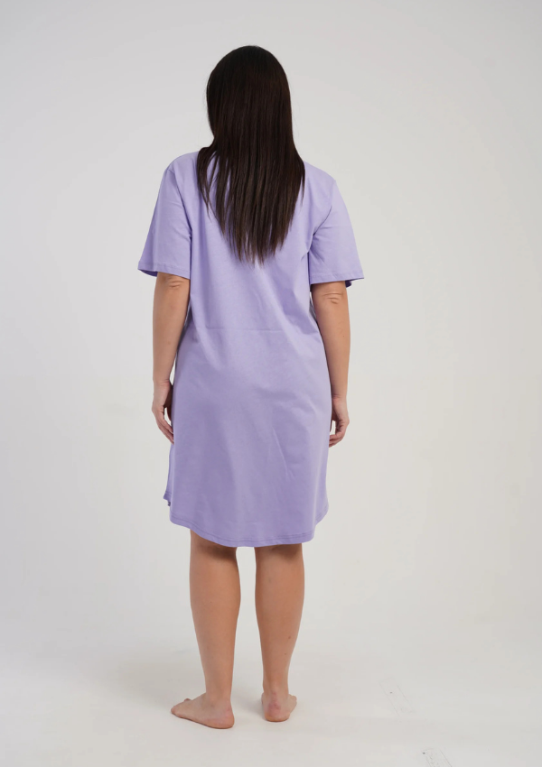 Koszula Nocna Damska Vienetta Lavender Coffee, Fioletowy, r. 1XL - 4XL