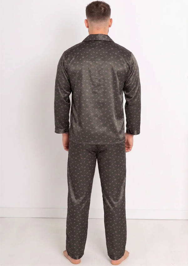 Piżama Męska Classic Satin, Wielokolorowy, r. M- XXXL