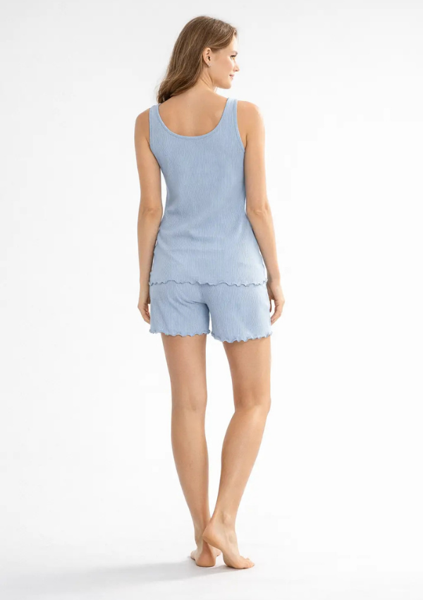 Piżama damska Blue Rib Set, Niebieski, r. M - XXL