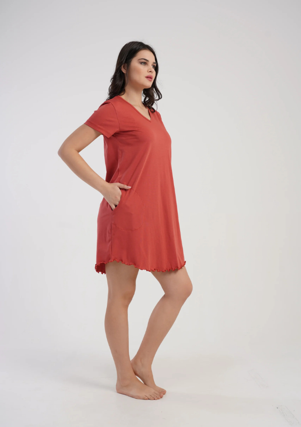 Koszula Nocna Vienetta Red Soft, Czerwony, r. M-XXL