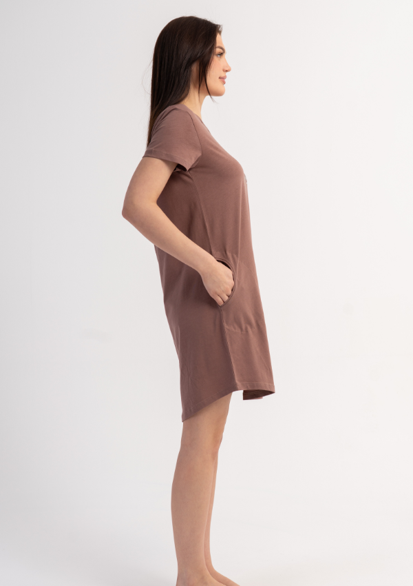 Koszula Nocna Vienetta Brown Pets, Brązowy, r. M-XXL
