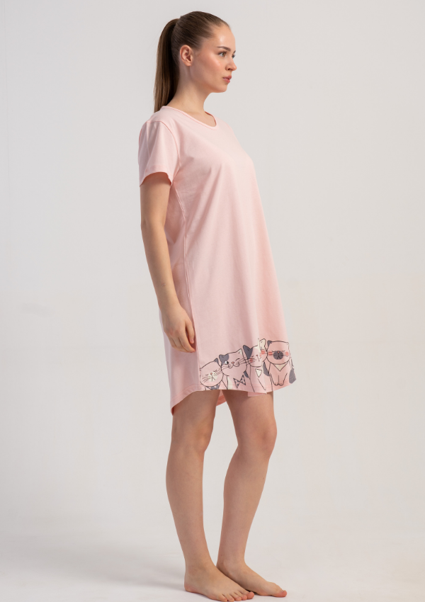 Koszula Nocna Vienetta Kitty Night, Różowy, r. S-XL