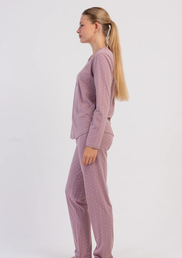 Piżama Damska Vienetta, Dusty Rose, Różowy, r. M-XXL