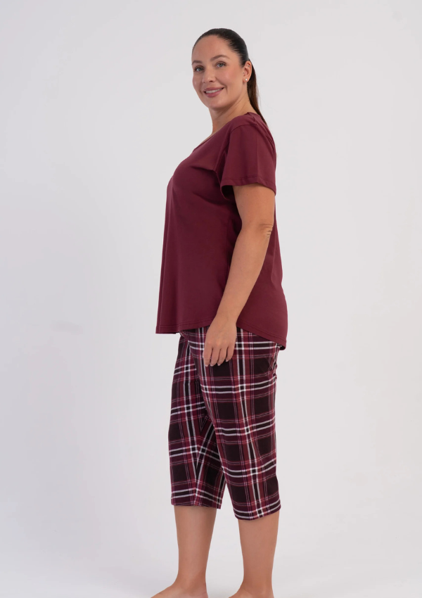 Piżama Damska Vienetta Together, Bordowy, r. 1XL-4XL